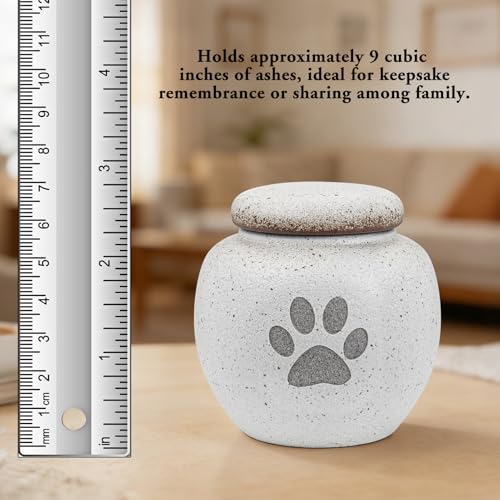 abooxiu Pet Urn for Dogs Cats 2.76 Inch Small Urn for Pet Ashes Cremation Keepsake Urns Ceramic Mini Urns for Ashes Pet Memorial Sympathy Gifts for Loss of Pets Dog Urns Cat Urns