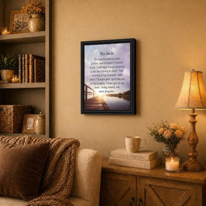 Memorial Gifts for Loss of Husband, Sympathy Gift, His Smile In Memory of Loved One, Picture Frames for Sympathy Gift Baskets, Bereavement Gifts for Loss of Father, Loss of Son Condolence Gift, 2182B | Sympathy Gifts for Loss of Loved One, Memorial Gifts
