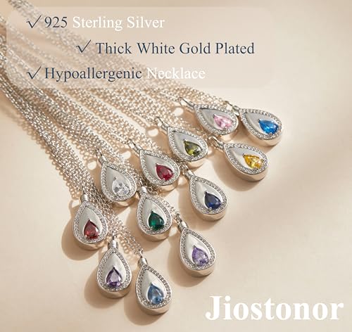 925 Sterling Silver Cremation Jewelry for Ashes Urn Necklace Memorial Teardrop Ashes Keepsake Urns Pendant Necklace for urn Necklaces Ashes Jewelry Gifts - color: Nov.