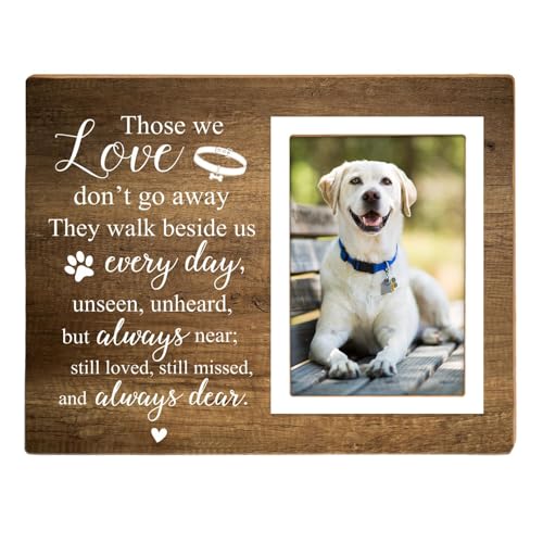 Memorial Picture Frame, Pet Picture Frame, Sympathy Gifts for Loss of Loved Pet, Bereavement Gifts for Loss of Dog, Dog Remembrance Photo Frame or Memorial Gift, Fits 4 x 6 In Photo