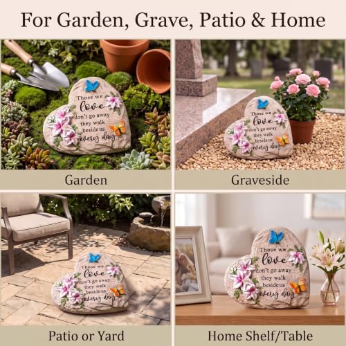 Jetec 10 Inch Memorial Garden Stepping Stone Sympathy Gift Loved One Loss - size: 10 Inch