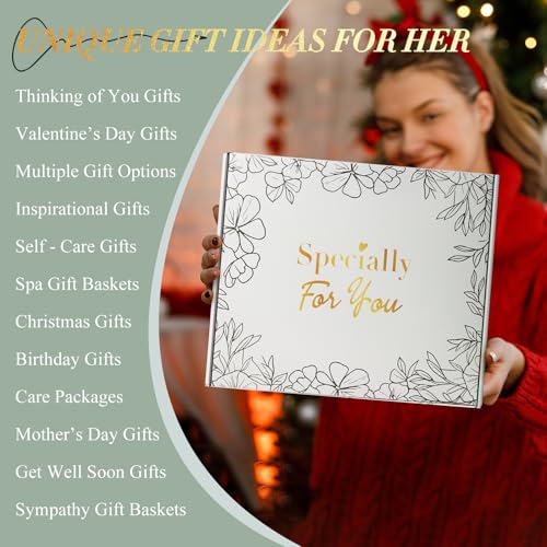 Get Well Soon Gift Baskets for Women After Surgery Recovery, Care Package for Women, Inspirational Thinking of You & Spa Self Care Gifts for Mom Wife Friend Grandma, Feel Better Hug in a Box - color: Kflw01