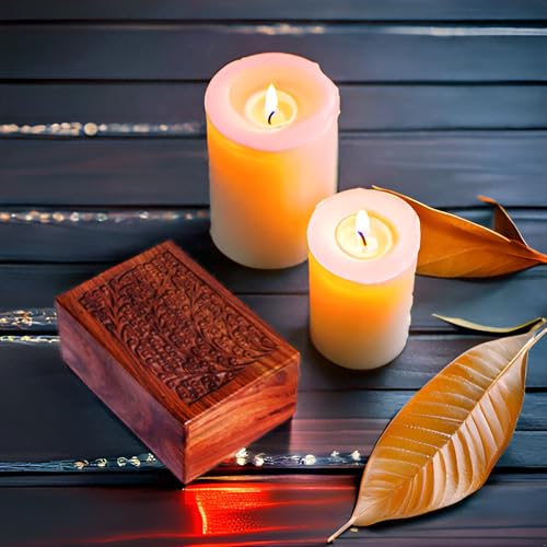 Wooden Urn for Human & Pet Ashes - Decorative Keepsake Burial Box - Extra Small (Style5, 5 x 3 x 2.25 inch) - size: X-Small