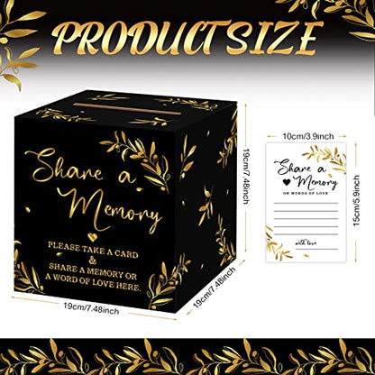 Pajean 50 Share a Memory Cards and Box, Black Gold, Classic - color: Black Gold, style: Classic
