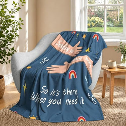 Birthday Inspirational Gifts for Women, Get Well Throw Blanket Hug Blanket - color: Hug