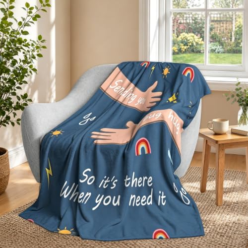 Birthday Inspirational Gifts for Women, Get Well Throw Blanket Hug Blanket - color: Hug