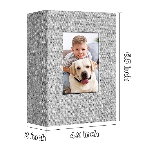 Photo Album 4x6 52 Pockets Photo Albums with Linen Cover Picture Albums for Family, Wedding, Baby, Photo Book Holds Vertical Pictures Grey - color: Grey, size: 52 Pockets