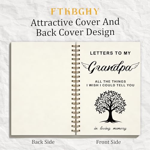 FTKBGHY Memorial Gifts for Loss of Grandpa Grief Journal Notebook, Sympathy Notebooks Gifts for Loss of Grandfather, Bereavement Gift, Letters to My Grandpa Journal, 5.5x8.3 Inch - color: Colour-10