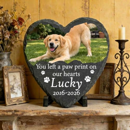 Dog Memorial Stone for Loss of Pet Cat with Photo Dog Sympathy Gifts - color: Design 13