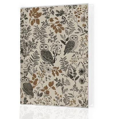 Boho Owl Botanical Photo Album 4x6 Hold 36 Photos, Neutral Nature Floral Plant Owl Small Photo Album Picture Memory Book Keepsake for Family Anniversary Travel Vacation - color: Owl