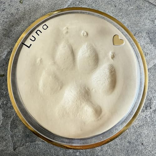 Unbreakable Bond® Pet Paw Print Memory Kit, Self-Curing Molding Putty with Gold Display Tin, No-Bake Pet Memorial Impression Set (Large) - size: Large