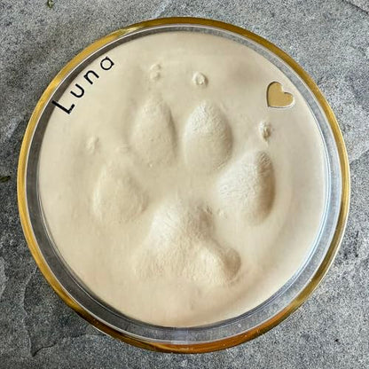 Unbreakable Bond® Pet Paw Print Memory Kit, Self-Curing Molding Putty with Gold Display Tin, No-Bake Pet Memorial Impression Set (Large) - size: Large