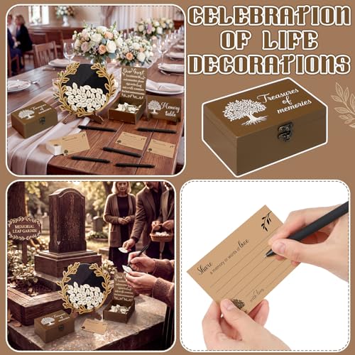 Amyhill Celebration of Life Favors Memory Guest Book, Laurel Wreath, Brown - style: Laurel Wreath