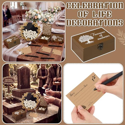 Amyhill Celebration of Life Favors Memory Guest Book, Laurel Wreath, Brown - style: Laurel Wreath