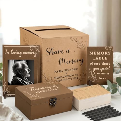Gilprop 113 Pcs Celebration of Life Share a Memory Cards Set, Rustic - style: Modern