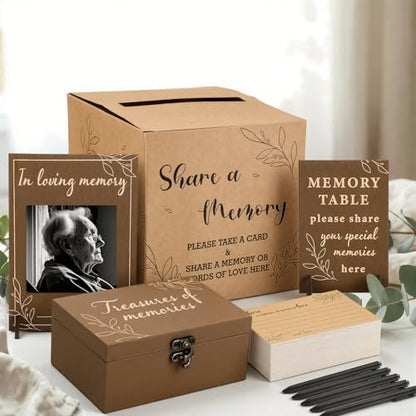 Gilprop 113 Pcs Celebration of Life Share a Memory Cards Set, Rustic - style: Modern