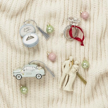 Lenox 2025 Just Married Vintage Car Christmas Hanging Ornament - style: Just Married