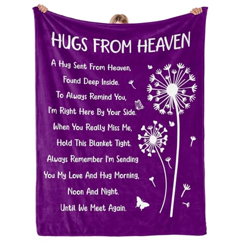 Memorial Gifts, Sympathy Gifts for Loss of Loved One, Blanket 60" x 50" - color: Purple