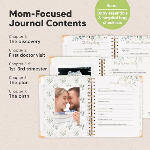 Pregnancy Journal for First Time Moms Gifts - 90 Pages Hardcover (Alpine) - color: Alpine