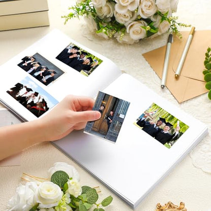 2026 Graduation Guest Book 8.7'' x 8.7" with 2 Markers Graduate Scrapbook Class of 2026 Picture Book Hardcover Rose Gold Foiled Photo Album for Graduation Party Supply Graduate Gifts 144 Pages - color: White, style: Graduate