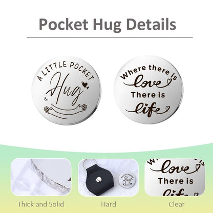 YALLNASL Grandma Aunt Mom Mothers Day Gift for Women Wife Grandpa Uncle Dad Fathers Day Presents for Men Husband Pocket Token - color: Love and Life