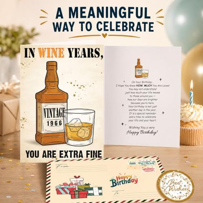 60th Birthday Card, 60th Birthday Cards for Women Men with Seal and Envelope, 60 Year Old Birthdayy Card for Mom Dad Grandma Grandpa Friend Coworker Sister Brother Him Her - color: 60th