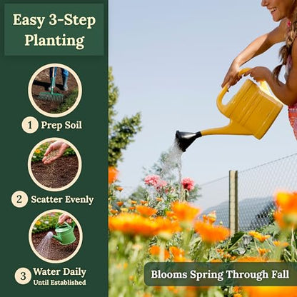 Freebird Wildflower Seeds for Bees & Butterflies - 22 Variety Mix - 4 oz