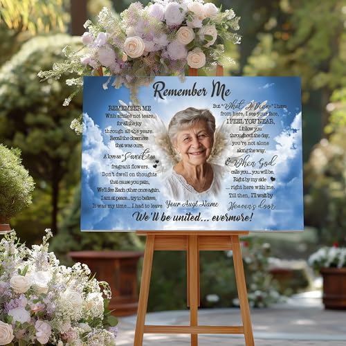KiKiLuna Personalized Memorial Photo Canvas Wall Art - color: Design 10