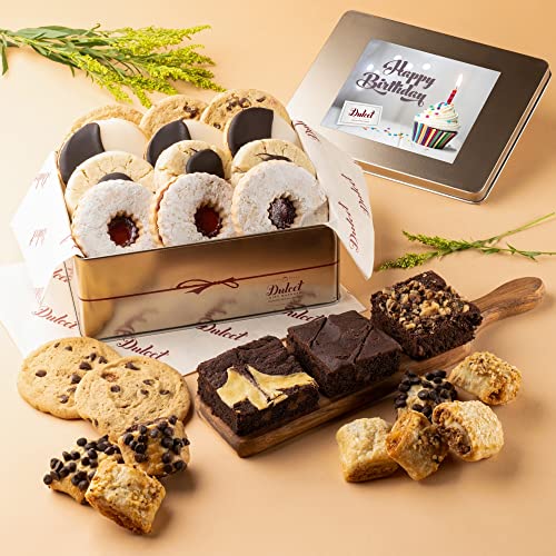Women Birthday Gifts Birthday Food Gifts Baskets, Gourmet Birthday Gift Baskets for Women, Mom, Dad, Him, Her, Teens, College Student, Co-workers By Dulcet Gift Baskets - style: Birthday