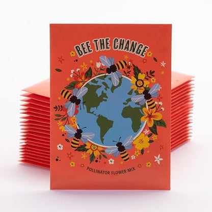 Bentley Earth Day 2025 Bee The Change - Pollinator Flower Mix Seed Packets (25 Packets) - style: Bee the Change