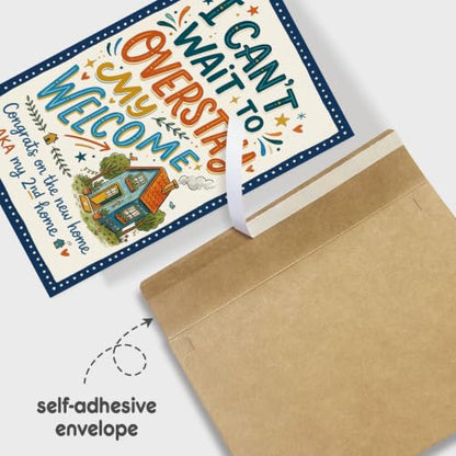 Funny New Home Card, Witty Housewarming Card for Men Women, New Home Congratulations Cards for Friend Sister Brother Coworker - color: New Home