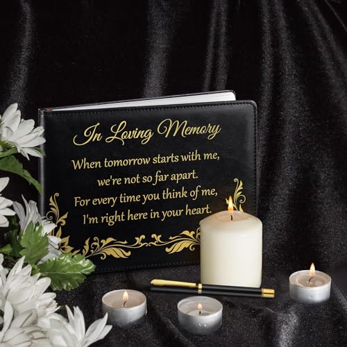 Yingzhao Memorial Funeral Guest Book with Pen 144 Pages Cardinal Funeral Guest Sign in Book for Memorial Service Celebration of Life Party Supplies in Loving Memory(Dove of Peace) - style: Dove of Peace