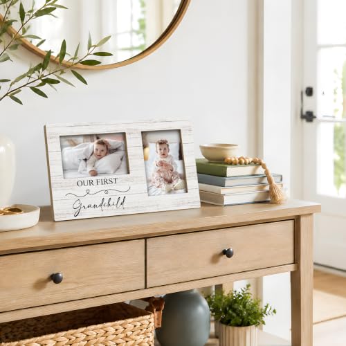 First Grandchild Double Picture Frame 4x6, Baby Two Photo Frame - color: color-2