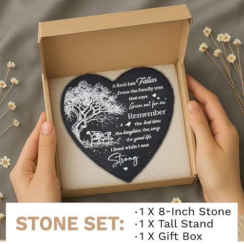A Limb Has Fallen Plaque, Memorial Garden Stones in Memory of Loved One, Memorial Gifts for Loss of Mom, Dad, Brother, Son Stones on Christmas