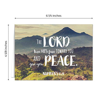 Canopy Street Beautiful Scenery Sympathy Cards / 24 Comforting Bible Verse Cards With Envelopes / 6 Serene Religious Condolence Card Designs / 4 5/8" x 6 1/4" Christian Nature Note Card Pack - color: Religious Scenery