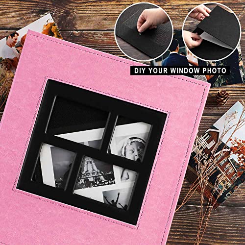 Ywlake Photo Album 4x6 500 Pockets Photos, Extra Large Capacity Family Wedding Picture Albums Holds 500 Horizontal and Vertical Photos Pink - color: Pink, size: 500 Pockets