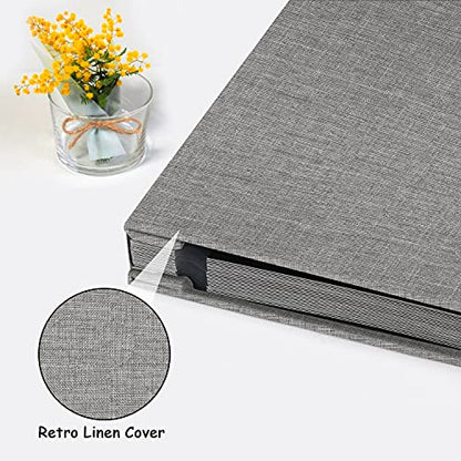 Zesthouse Photo Album Self Adhesive Pages, 60 Pages Magnetic Scrapbook Albums with Sticky Page, Photos Album Holds 8x10 & 5X7 & 4x6 & 6x8 & 3x5, Large Picture Book Ideal Gift for Family Wedding Baby - color: Grey, size: 11"x10.6"/Black 60 Pages