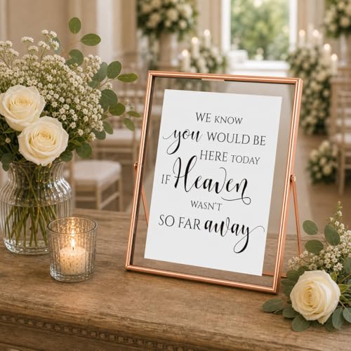 Calculs Wedding Memorial Sign, Copper 8x10 Floating Picture Frame - color: Copper-10x8in