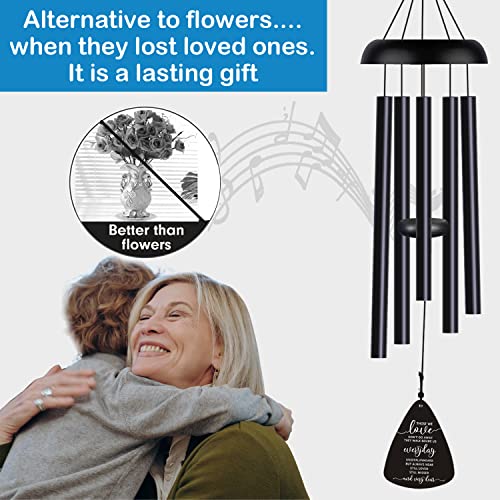 Sympathy Memorial Wind Chimes for Loss of Loved One Prime, Sympathy Gift Baskets Memorial Gifts for Loss of Mother Father, Grief Gifts Bereavement Funeral Gifts Windchimes in Memory of A Loved One - size: 32 inch