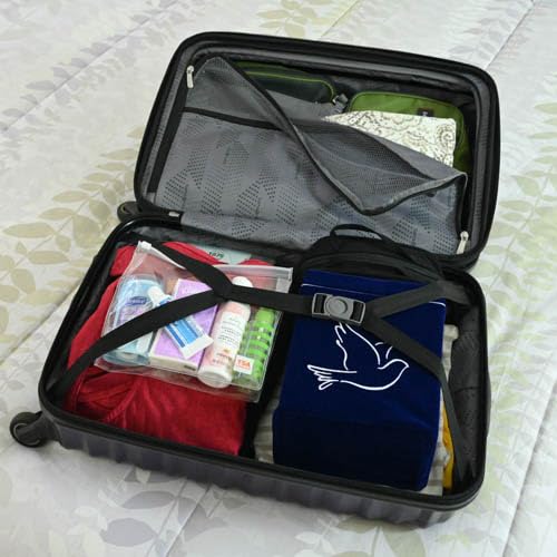 Velvet Urn Bag with TSA Approved Cremation Container | Holds Cremated Ashes of Human Adult | for a Niche or Ground Burial | Fits Crowne Burial Urn Vault (Royal Blue with American Flag) - color: Royal Blue With American Flag