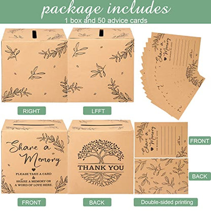 Pajean 50 Share a Memory Cards and Box, Kraft Color, Trendy - color: Kraft Color, style: Trendy