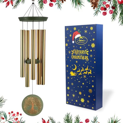 Astarin's Tree of Life Wind Chimes 36in for Mom Grandma Garden - color: Christmasbox