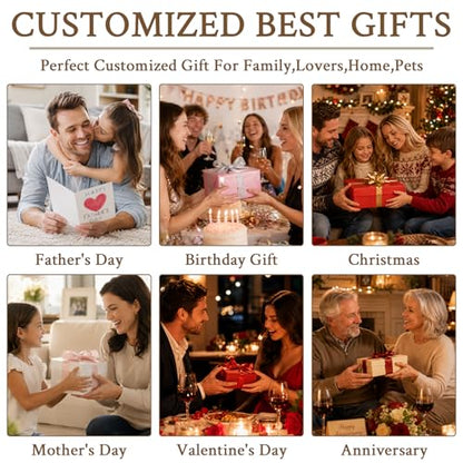 Fathers Day Birthday Gift for Dad Custom Blanket with 9 Photo & Text, Personalized Blankets with Picture to My Dad, HD Printing Customized Flannel Throw Blanket Gifts for Best Daddy Grandpa Ever - color: Dad-1