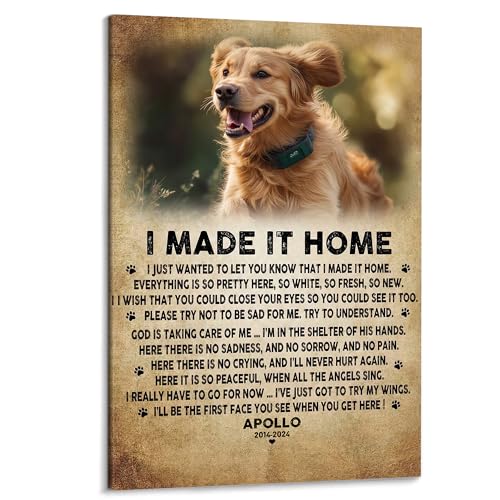 KiKiLuna Personalized Dog Memorial Framed Canvas - color: Design 2