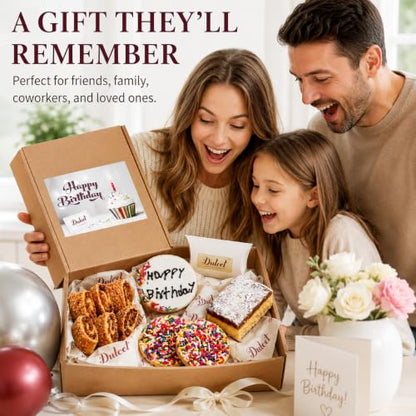 Birthday Gift Baskets, Gourmet Birthday Food Gifts, Birthday Gift Basket for Women, Girls, Boys, Kids, Men, & Parents by Dulcet Gift Baskets - color: Birthday