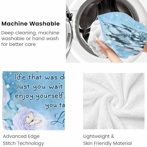 Custom Memorial Blanket with Photo - Sympathy Gift for Loss of Loved One - color: Style 5