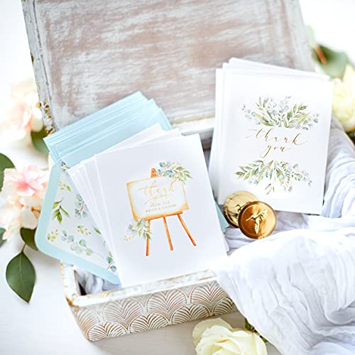 Papyrus Blank Wedding Thank You Cards with Envelopes, Floral (20-Count) - color: Wedding s