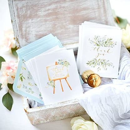Papyrus Blank Wedding Thank You Cards with Envelopes, Floral (20-Count) - color: Wedding s
