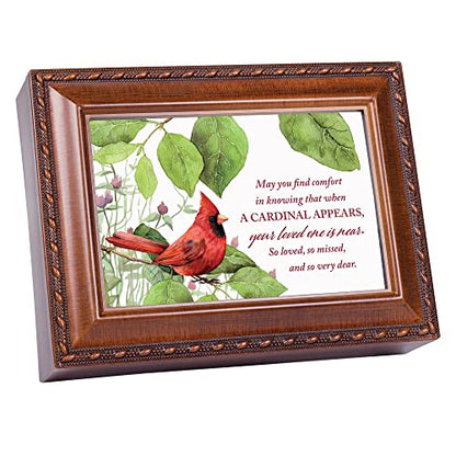 Cottage Garden Comfort Cardinal Appears Woodgrain Rope Trim Box Plays Wind Beneath My Wings
