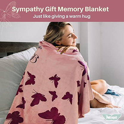 Memorial Blanket for Loss of Loved One - Soft Fleece Sympathy Throw, Hug from Heaven, in Loving Memory Gift, Bereavement Comfort Blanket, 70 x 50 Inches